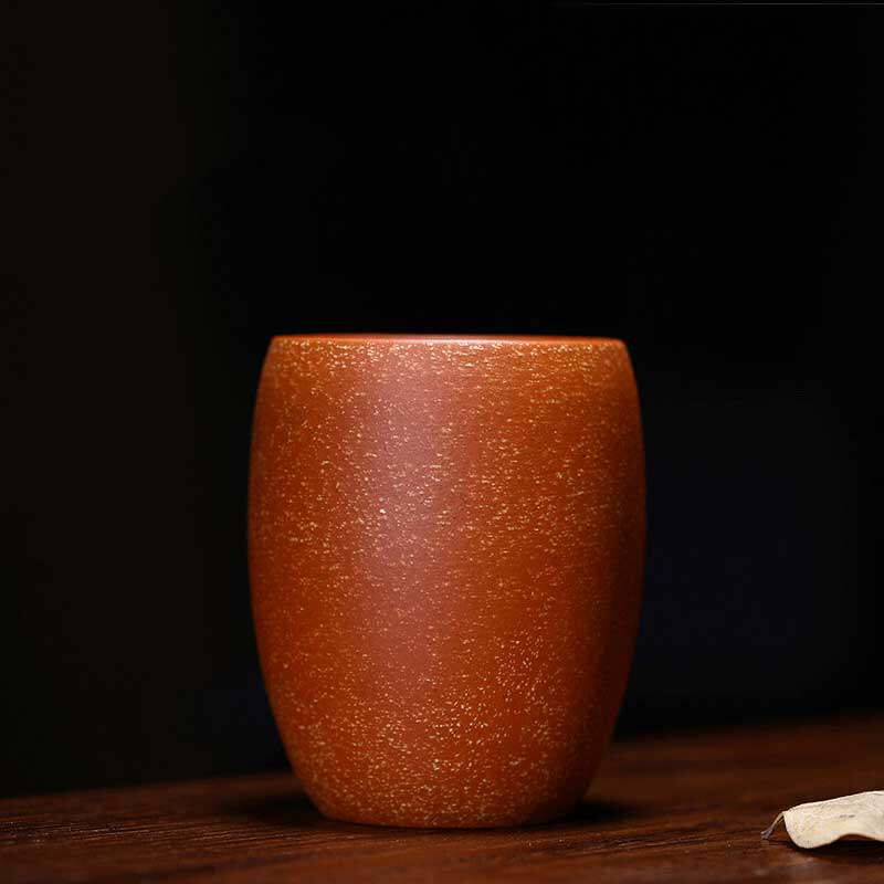 Authentic raw mine purple sand Yixing tea ceremony tea cup large kung fu tea household tea bowl gold sand owner cup