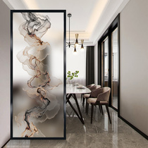 Art Glass Living Room Screen partition porch background wall aisle inward sliding door shoe cabinet modern simplified abstraction