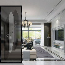 Art Glass Painting Double-layer Tempered Double-sided Screen Divide Background Wall Living Room Abstract Painting