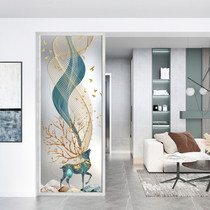Art glass partition screen window into the aisle porch backdoor wall moving shoe cabinet light luxury small family luxury deer