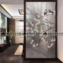Art Glass Screen Partition Living Room Genguan Introductory Gangway Background Wall Engraving Steel 3D Upper Lottery