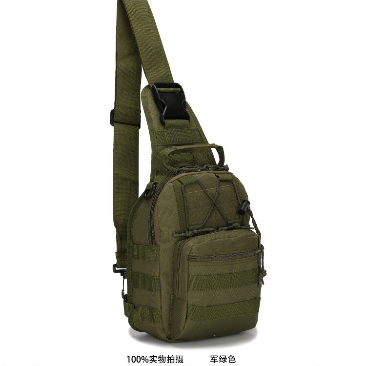 Factory In-Stock Canvas Cycling Bag Camouflage Outdoor Sports Small Chest Bag Single Shoulder Crossbody Outdoor Tactical Chest Bag