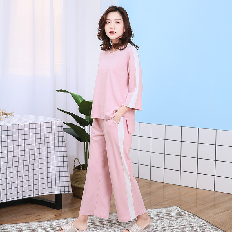 Pyjama pour femme en Coton à manches - Ref 2994594 Image 3