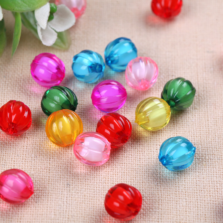8mm pumpkin beads medium beads diy hand-beaded rose beads acrylic loose beads material lantern a catty
