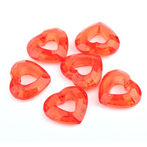 Loving Pearl Hollow Peach Hearts Acrylic Loose Beads Diy handmade Beads Door Curtain 2 8 * 2 5mm