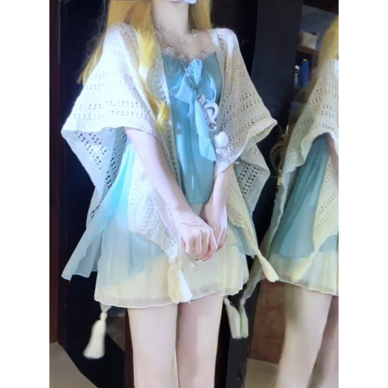 Ethnic Holiday Style Knitted Tassel Cardigan for Women, Spring and Summer 2026 New Style, Suitable for Air-Conditioned Rooms, Hollow-Out Shawl Cover-Up Ethnic Holiday Style Knitted Tassel Cardigan for Women, Spring and Summer 2026 New Style, Suitable for Air-Conditioned Rooms, Hollow-Out Shawl Cover-Up