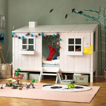 Childrens tree house bed solid wood half-height bed single bed bed childrens bed Prince bed simple childrens room customization