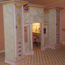 Princess castle bed dream girl childrens room princess up and down castle bed girl multifunctional solid wood