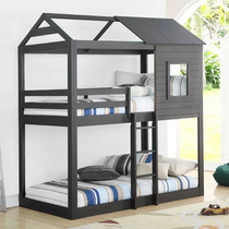 Tree House bed Children boy solid wood multifunctional children high and low bed bed multi-function creative