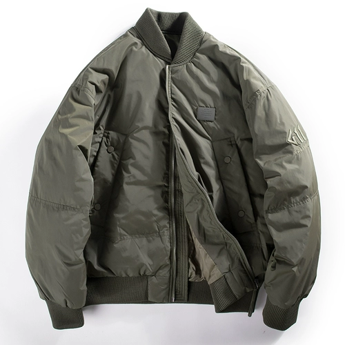 Короткий пуховик, удерживающая тепло бейсбольная куртка, форма, в американском стиле, увеличенная толщина