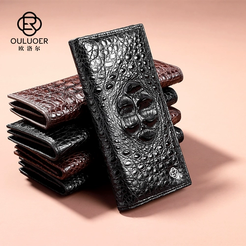欧洛尔 Мужской длинный бумажник, маленькая сумка клатч, кошелек, Таиланд, из натуральной кожи