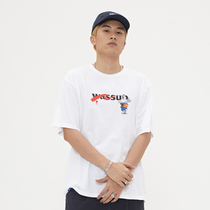 WASSUP tide brand original rabbit graffiti print loose short-sleeved summer trend pure cotton T-shirt men and women couples