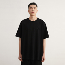 WASSUP summer tide brand basic cotton mens short-sleeved national tide white black half-sleeved couple loose t-shirt women