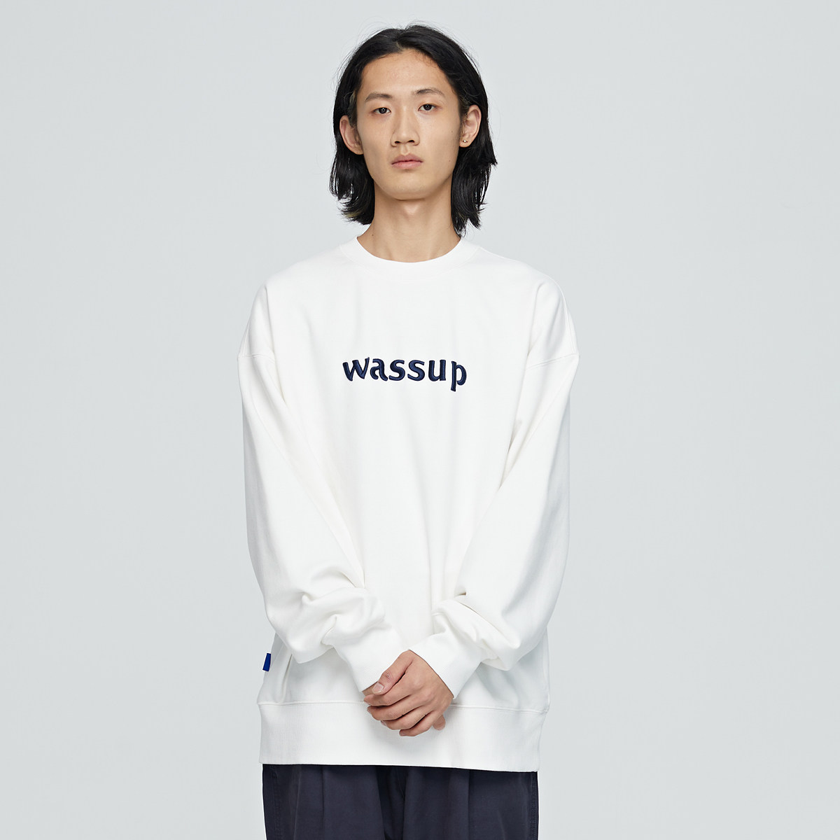 WASSUP Tide Brand Wei Yi White Black Stereo Embroidered Tide Men's Loose Casual Women's Long Sleeve Couple Jacket