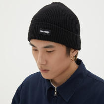 WASSUP curly wool hat basic knitted hat dome embroidery cold hat autumn and winter new official flagship store
