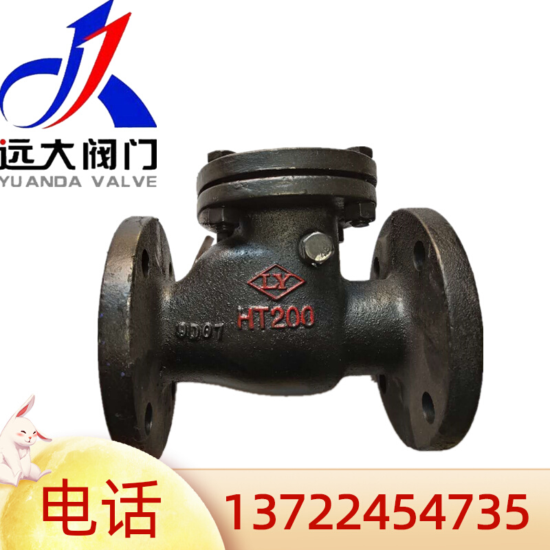 Hebei lofty valve Prairie Prairie H44T-10 16 cast iron flange screw-opening copper core check valve DN40-DN200