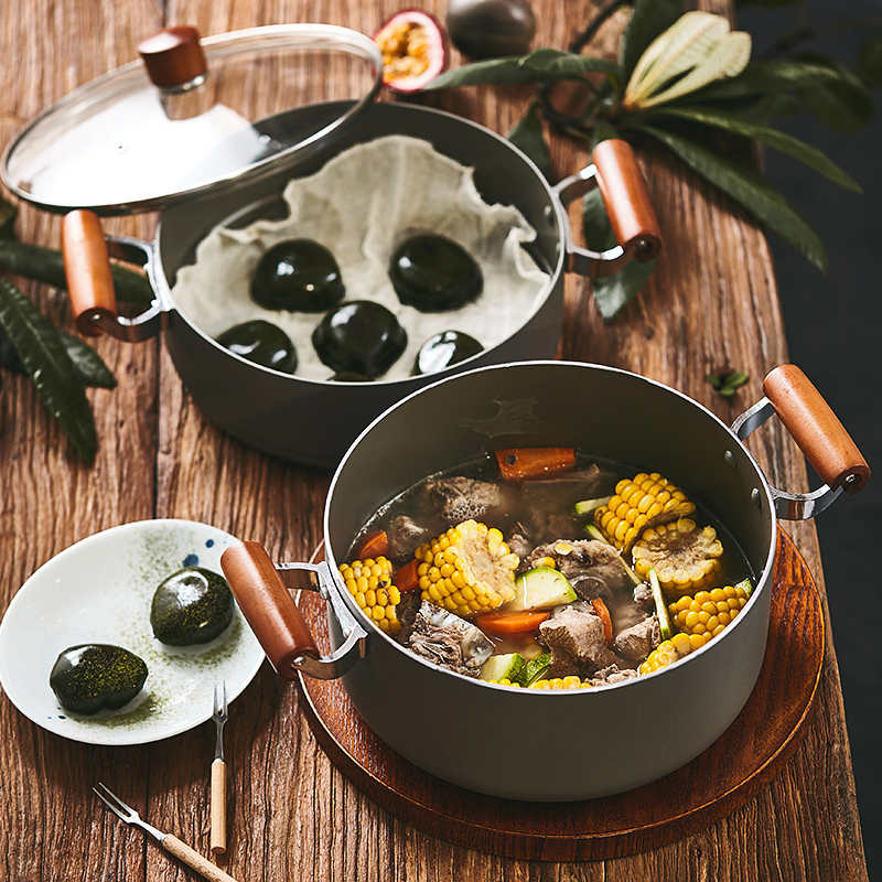 Steam cooker Home Two layers thickened Steamed Fish Steamed Buns Soup Pan Not To Stick in pan Oven Gas Cooker Universal Steam Cage Drawer 24CM