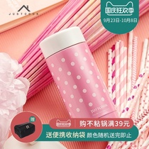 Clearance thermos cup female portable vacuum stainless steel student cute small water cup mini accompanying Cup couple Cup