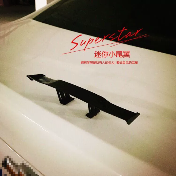 Xe phía sau cánh miễn phí đục lỗ nhỏ phía sau xe sửa đổi trang trí cá nhân spoiler vi sáng tạo nhỏ cánh sau - Sopida trên