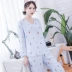 Bộ đồ ngủ cotton lụa của phụ nữ mùa xuân và mùa thu dài tay cotton lụa phù hợp với hai mảnh dễ thương Hàn Quốc phần mỏng lỏng lẻo dịch vụ nhà mùa hè - Cặp đôi