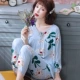 Bộ đồ ngủ cotton lụa của phụ nữ mùa xuân và mùa thu dài tay cotton lụa phù hợp với hai mảnh dễ thương Hàn Quốc phần mỏng lỏng lẻo dịch vụ nhà mùa hè - Cặp đôi