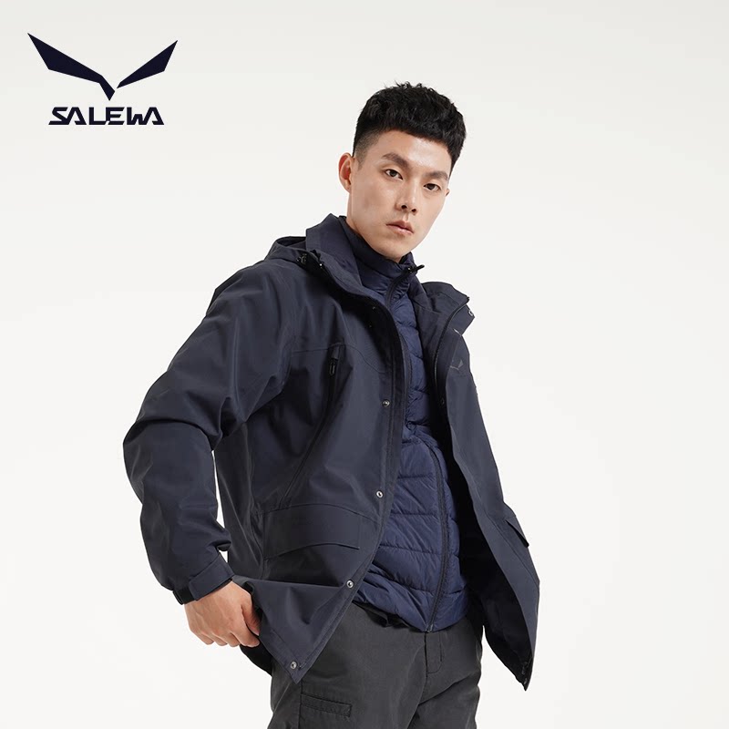 salewa salewa outdoor assault jacket three-in-one men and women couples set down down Spring warm and windproof waterproof jacket