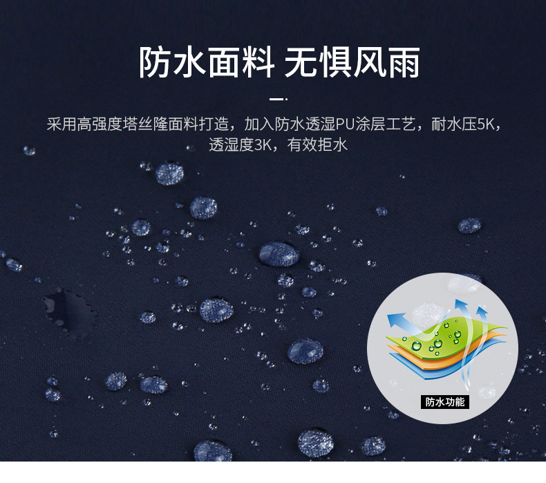 德国沙乐华 防水透湿5千 软感尼龙塔丝隆 防风保暖抗暴雨 三合一冲锋衣 图5