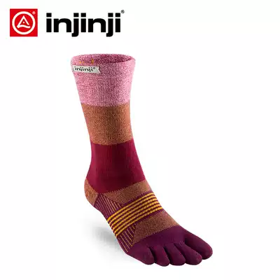 INJINJI five-finger socks long tube thick hiking socks outdoor hiking four seasons women's socks travel wear-resistant socks