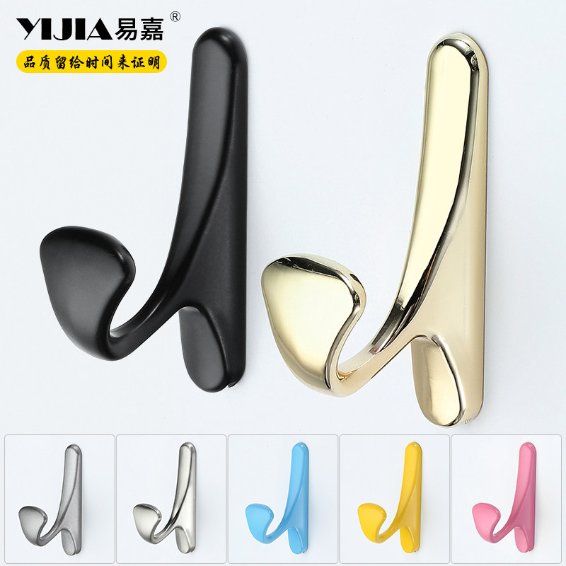 Yi Jia home bedroom door behind the clothes hat hanging clothes hook European style black gold colored bathroom towel hook single hook hook