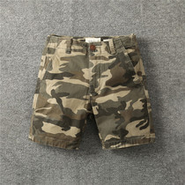 Casual shorts Mens tide cotton slim camouflage three-point four-point pants Summer tide brand stretch three-point four-point pants super shorts