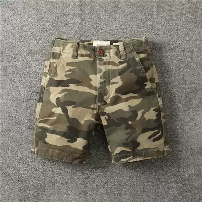 Casual shorts men's tide cotton slim camouflage three-quarter pants summer Tide brand stretch 3-point 4-point hot pants