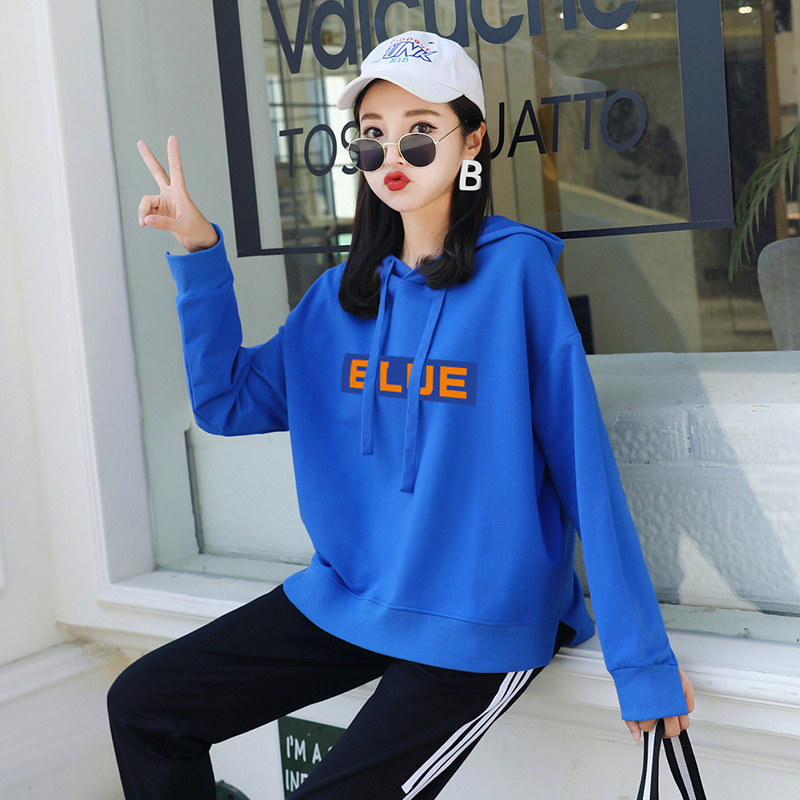 Short version of sweatshirt woman loose 2022 Spring autumn new thin Korean version Chains Shot ladies spring blouses long sleeves