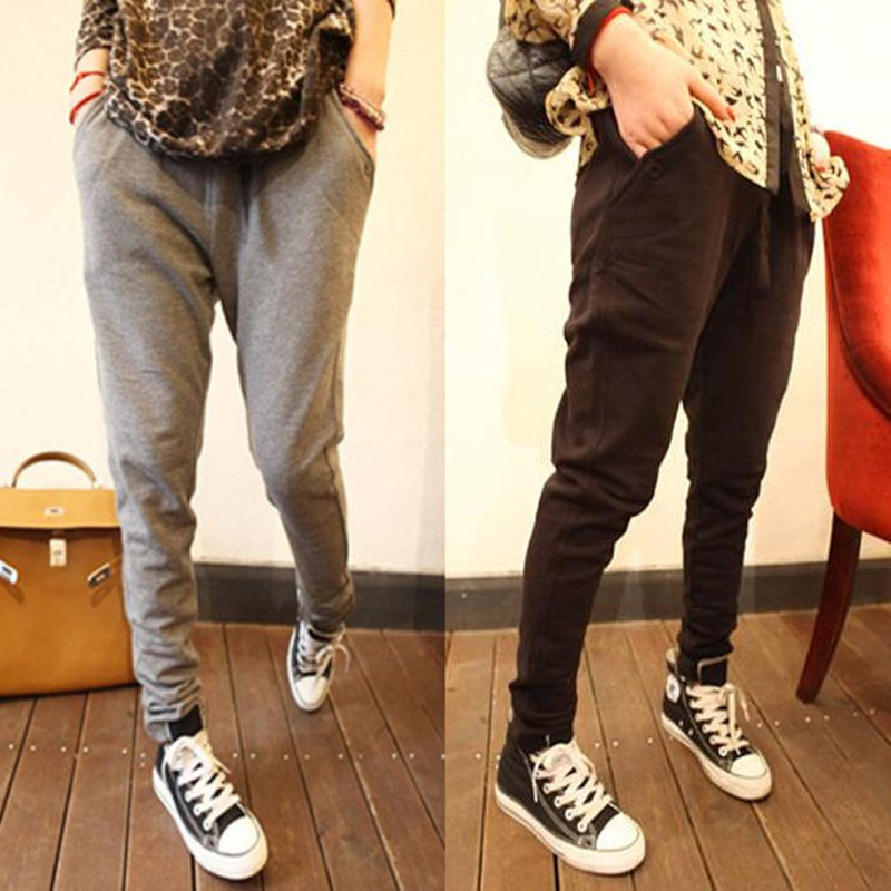 Sports pants schoolgirls Han version loose fall long pants Thin Damp Casual Pants Kharen Pants Thin 2022 new