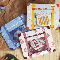 Letter lovers on the road sticker bag travel bills retro culture wall decoration luggage DIY collage stationery