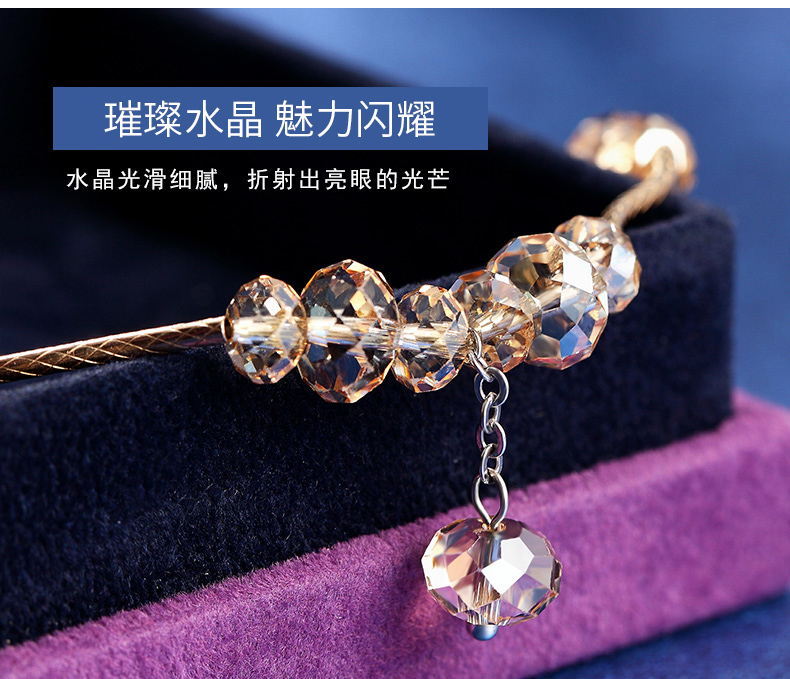 Swarovski yếu tố pha lê vòng chân cô gái phiên bản Hàn Quốc của sinh viên đơn giản tính cách nhẫn hipster chân lắc chân pnj