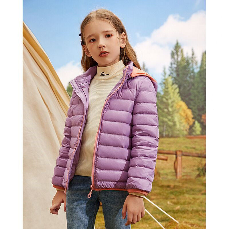 Children's Clothing Barra Girl Light Slim Fit Down Clothes 2022 New Foreign Pie Anti Season Clear Barn Bright Face Children Short winter
