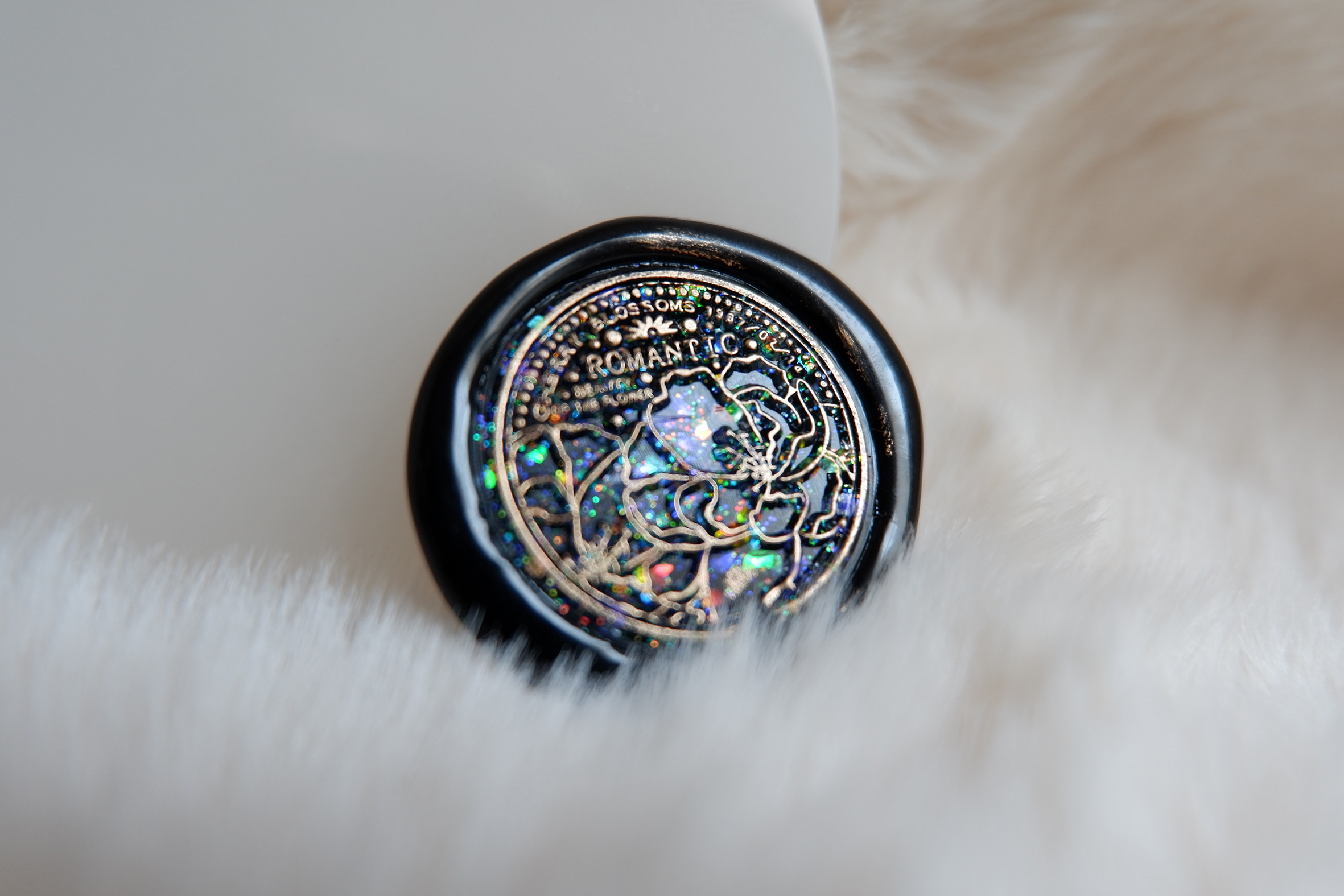 Xianyun Original Old Style Return Retro Fire Paint Seal Design Begonia Flower Romantic1987