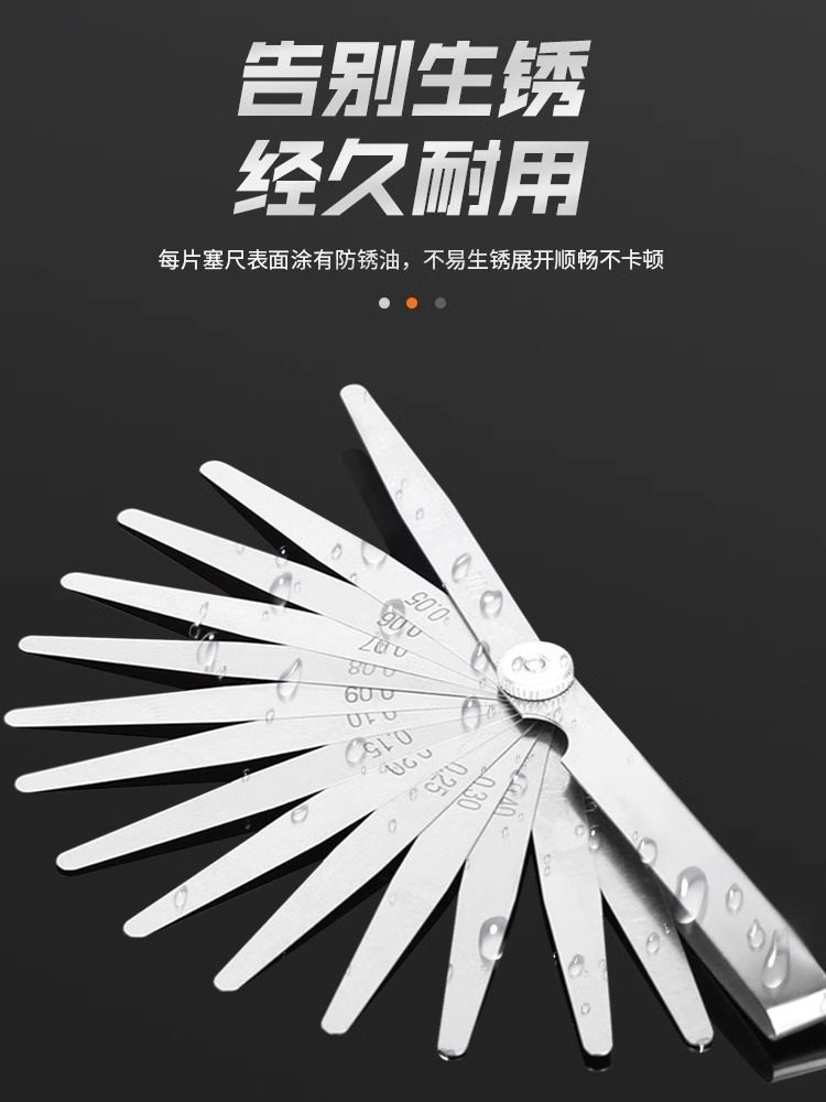Feeler Gauge Stainless Steel High-Precision Feeler Gauge Single-Piece Valve Gap Set Thickness Gauge Screen Gauge Feeler Gauge