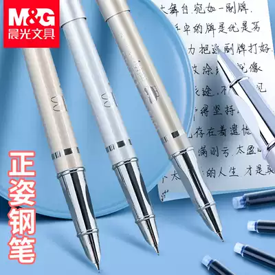 Chenguang pen for students, posture practice pen for third grade students, half-pack pointed metal rod, rigid pen, ink bag, replaceable for beginners, calligraphy, children, boys and girls, replaceable suit