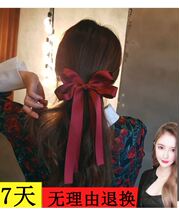 Bow ribbon sweetheart short hair tassel Japanese streamer head flower Hanfu solid color hairpin long flow new spring and autumn