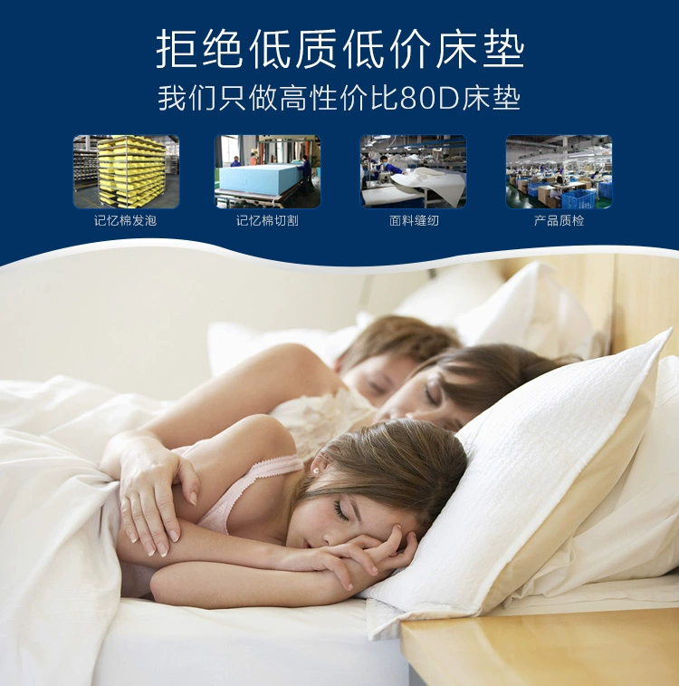 Mỹ nhập khẩu ròng của mật độ cao không gian bộ nhớ bộ nhớ bọt nệm 80D nệm bộ nhớ bọt nệm nệm - Nệm đệm lò xo hanvico