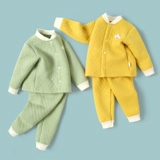 Детское удерживающее тепло нижнее белье, комбинезон для новорожденных, стеганое термобелье, штаны, детский демисезонный комплект, увеличенная толщина