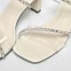 Ief/Aiyi Nude Rhinestone Sandals 2025 Spring New Outerwear Open Toe Strap Thick Heel Sandals