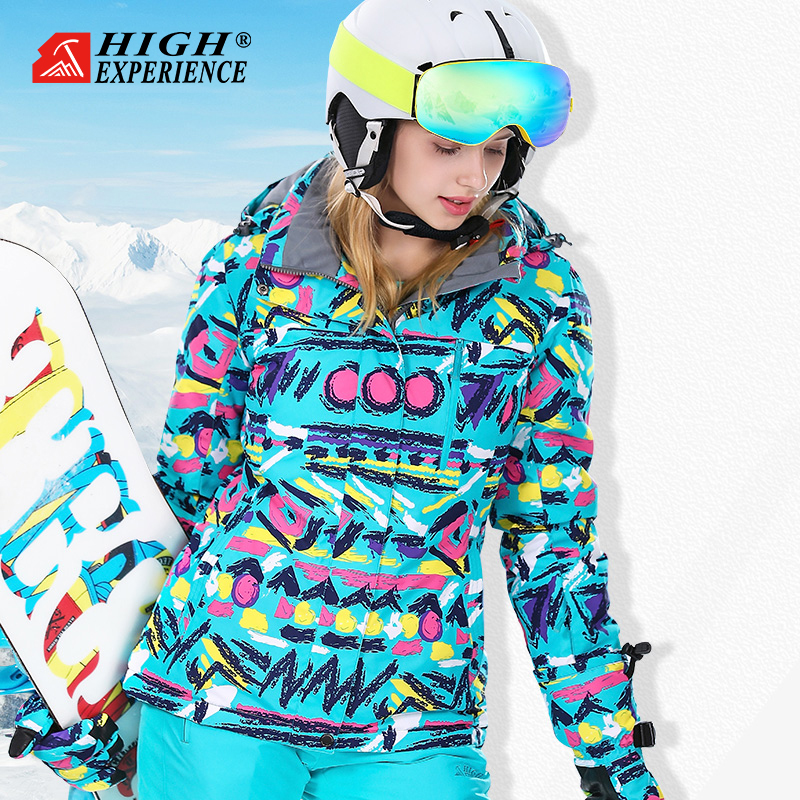 Ski suit women's suit Korean outdoor waterproof thickened ski suit warm snow township tourism double snowboard equipment