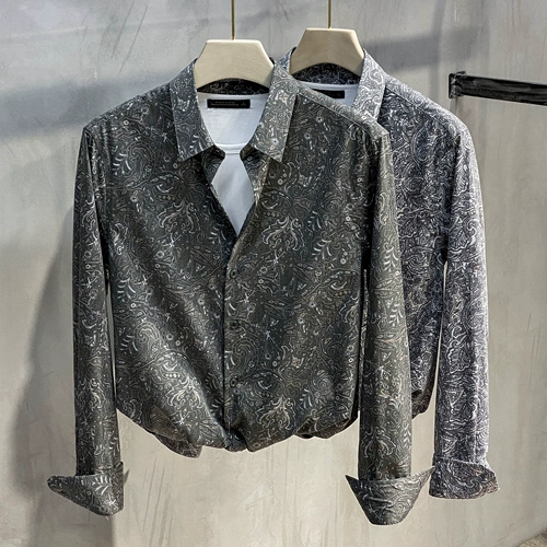 Весенняя осенняя трендовая рубашка для отдыха, в корейском стиле, цветочный принт