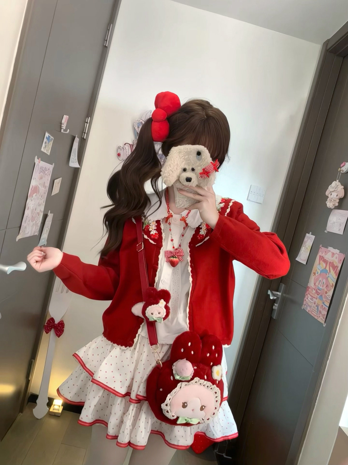 遇见鹿屿【糖霜草莓】针织开衫,让你瞬间变甜girl!🎀-lolita洛丽塔外套-淘宝好物网