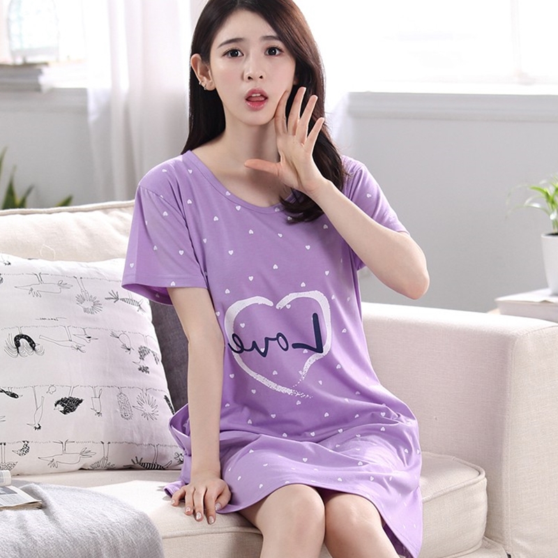 . Khá rắn màu pajama in mùa hè mát mẻ mẹ người phụ nữ cá tính sling váy cotton phụ nữ pajama cô gái.