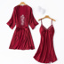 . Năm của chuột trong năm nay bộ đồ ngủ nữ mùa xuân và mùa thu mùa hè ngủ thoải mái đỏ hai mảnh phù hợp với pajama áo ren nhà quần áo. 