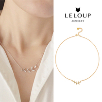 Le Loup olive branch choker wild gas hipster niche brand necklace female