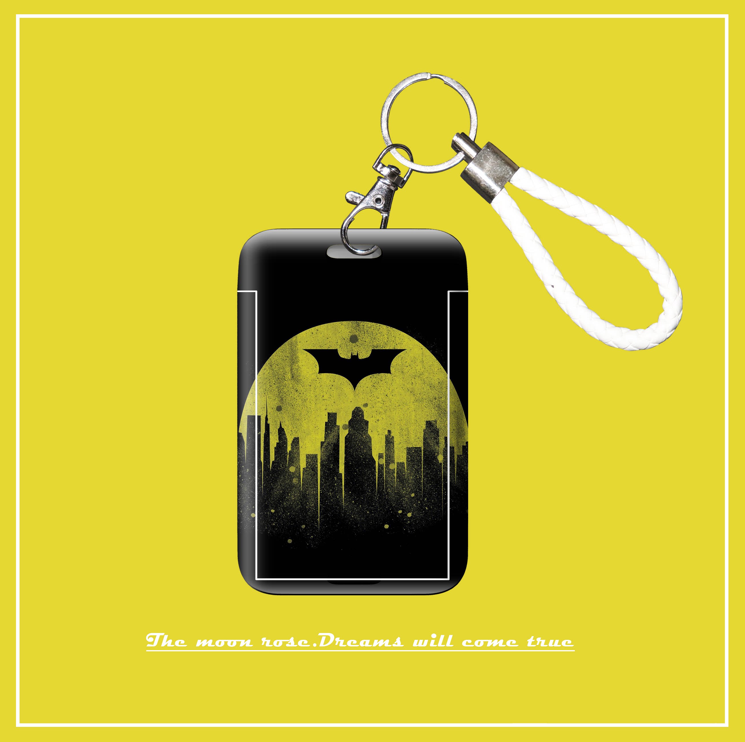 [Full Moon General Store] DC Batman Superhero Card Holder, Sliding Type, Hard Case for Student Meal Cards